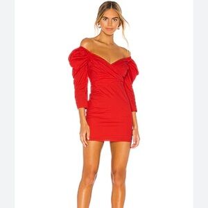 Lovers + Friends Cherry Red Isa Mini Dress Small